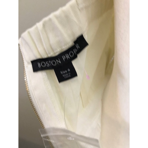 BOSTON PROPER white tiered sleeveless dress - Picture 3 of 6